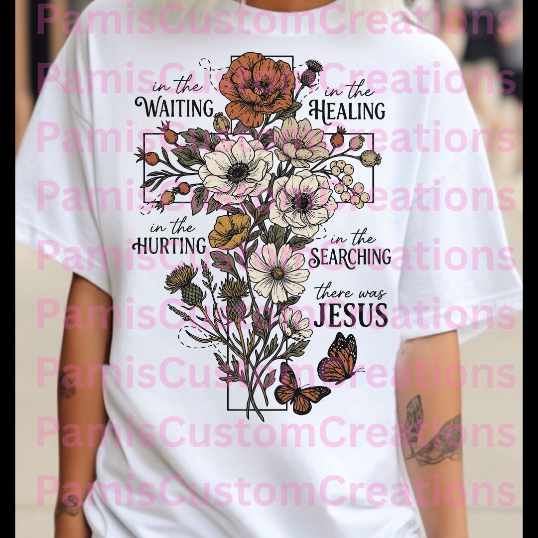 "Floral Cross" Graphic Tee