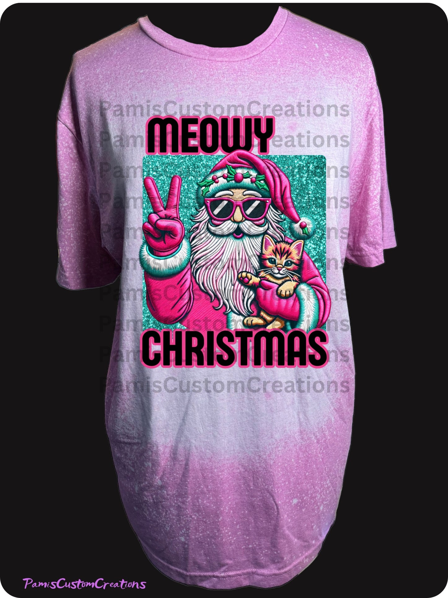 “MEOWY CHRISTMAS” Graphic Tee