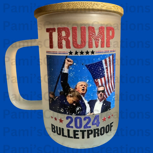 Trump 2024 Bulletproof Glass W/ Handle